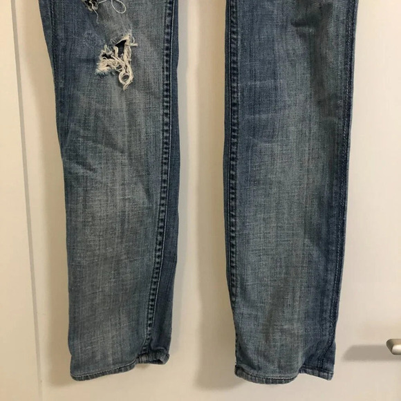 3/$25 ❥ Hudson Size 27 Skinny Mid-Rise Distressed Medium Mid Wash Blue Jeans - Picture 3 of 13